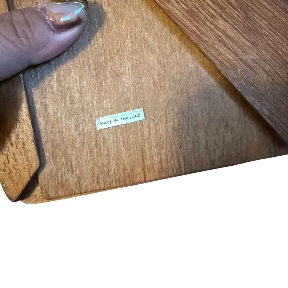 Vintage Midcentury Modern Wood Picture Frame 6.5 X 8.5 Thailand